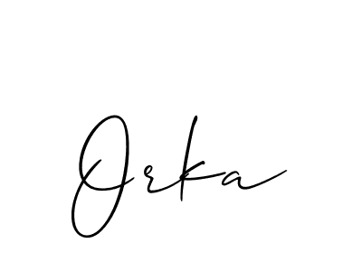 You should practise on your own different ways (Allison_Script) to write your name (Orka) in signature. don't let someone else do it for you. Orka signature style 2 images and pictures png
