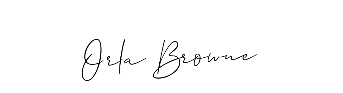 Orla Browne stylish signature style. Best Handwritten Sign (Allison_Script) for my name. Handwritten Signature Collection Ideas for my name Orla Browne. Orla Browne signature style 2 images and pictures png