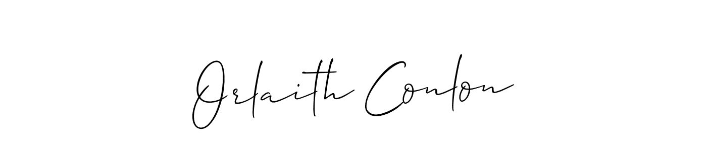 How to make Orlaith Conlon name signature. Use Allison_Script style for creating short signs online. This is the latest handwritten sign. Orlaith Conlon signature style 2 images and pictures png