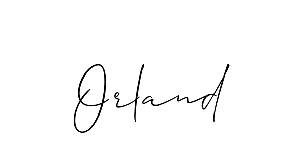 The best way (Allison_Script) to make a short signature is to pick only two or three words in your name. The name Orland include a total of six letters. For converting this name. Orland signature style 2 images and pictures png