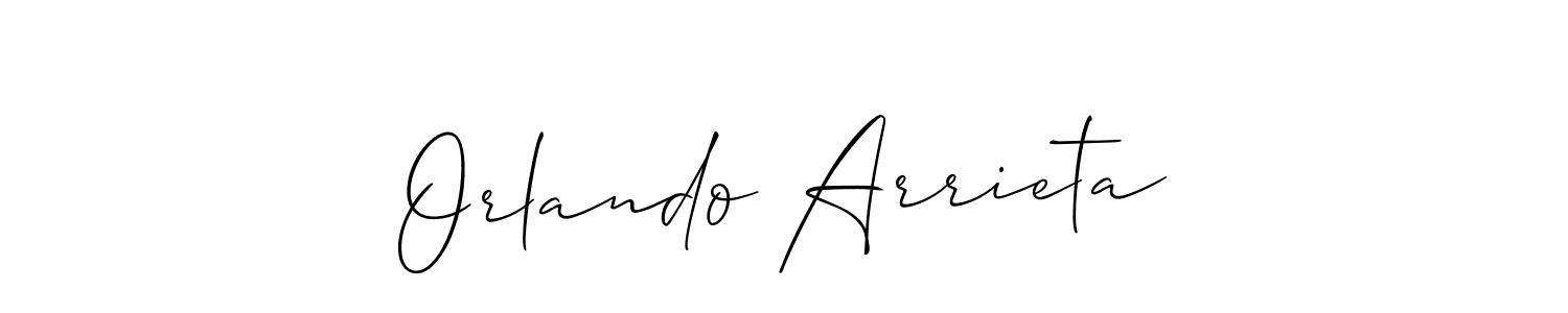 Use a signature maker to create a handwritten signature online. With this signature software, you can design (Allison_Script) your own signature for name Orlando Arrieta. Orlando Arrieta signature style 2 images and pictures png