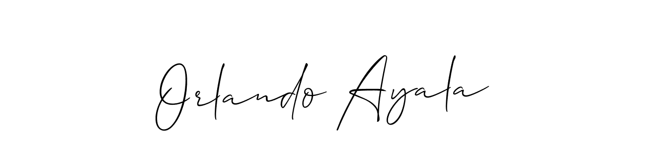 Orlando Ayala stylish signature style. Best Handwritten Sign (Allison_Script) for my name. Handwritten Signature Collection Ideas for my name Orlando Ayala. Orlando Ayala signature style 2 images and pictures png