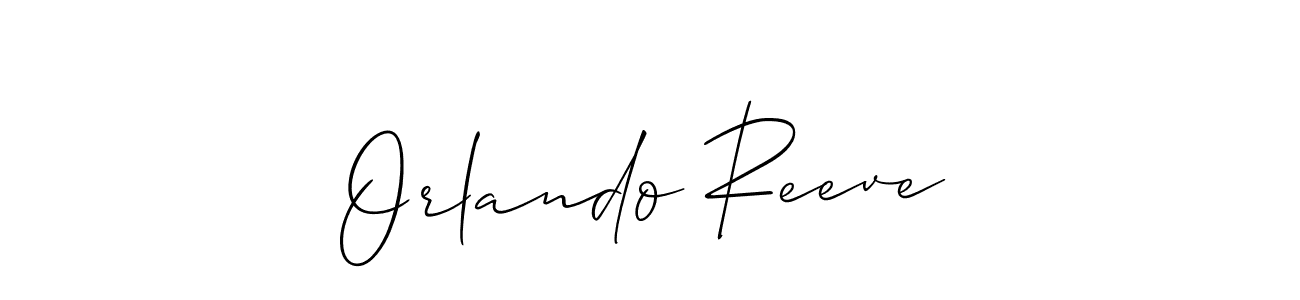 You should practise on your own different ways (Allison_Script) to write your name (Orlando Reeve) in signature. don't let someone else do it for you. Orlando Reeve signature style 2 images and pictures png