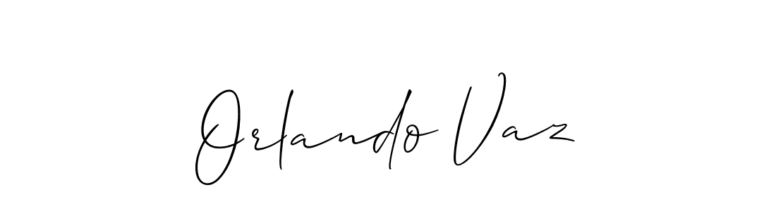Use a signature maker to create a handwritten signature online. With this signature software, you can design (Allison_Script) your own signature for name Orlando Vaz. Orlando Vaz signature style 2 images and pictures png