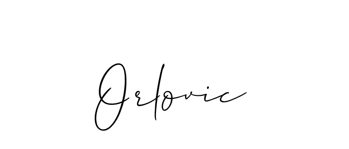 How to make Orlovic signature? Allison_Script is a professional autograph style. Create handwritten signature for Orlovic name. Orlovic signature style 2 images and pictures png