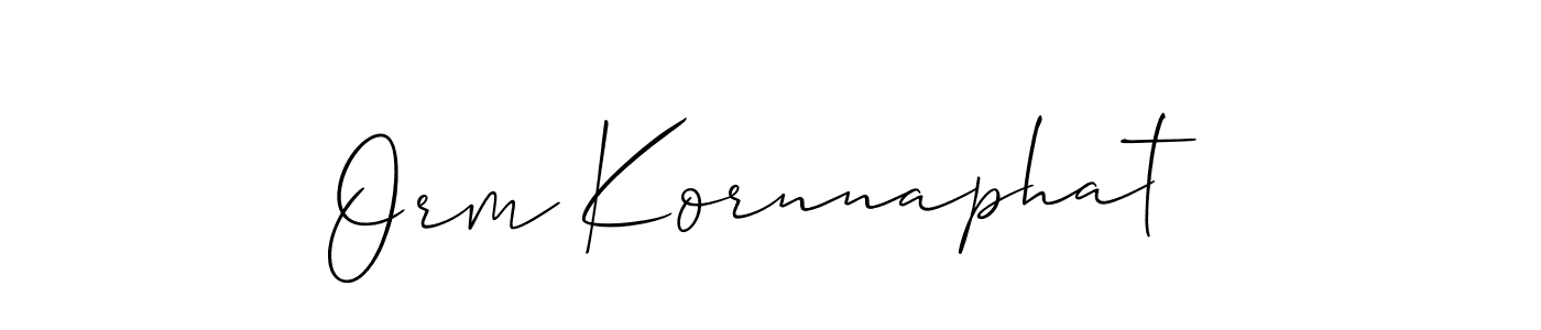 It looks lik you need a new signature style for name Orm Kornnaphat. Design unique handwritten (Allison_Script) signature with our free signature maker in just a few clicks. Orm Kornnaphat signature style 2 images and pictures png