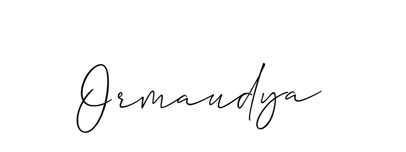 How to make Ormaudya name signature. Use Allison_Script style for creating short signs online. This is the latest handwritten sign. Ormaudya signature style 2 images and pictures png