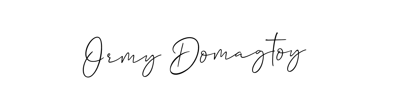 Ormy Domagtoy stylish signature style. Best Handwritten Sign (Allison_Script) for my name. Handwritten Signature Collection Ideas for my name Ormy Domagtoy. Ormy Domagtoy signature style 2 images and pictures png