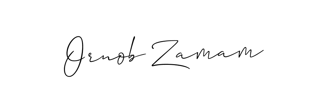 Design your own signature with our free online signature maker. With this signature software, you can create a handwritten (Allison_Script) signature for name Ornob Zamam. Ornob Zamam signature style 2 images and pictures png