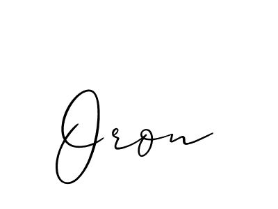 Make a beautiful signature design for name Oron. With this signature (Allison_Script) style, you can create a handwritten signature for free. Oron signature style 2 images and pictures png
