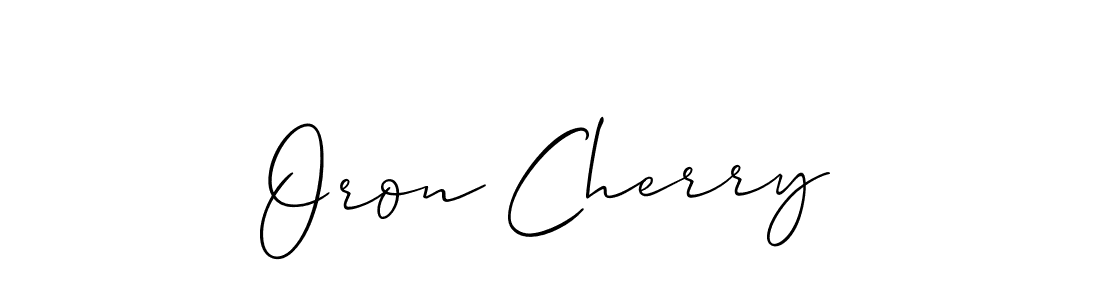 Make a beautiful signature design for name Oron Cherry. With this signature (Allison_Script) style, you can create a handwritten signature for free. Oron Cherry signature style 2 images and pictures png