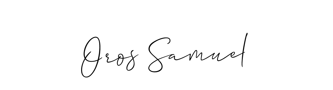 This is the best signature style for the Oros Samuel name. Also you like these signature font (Allison_Script). Mix name signature. Oros Samuel signature style 2 images and pictures png