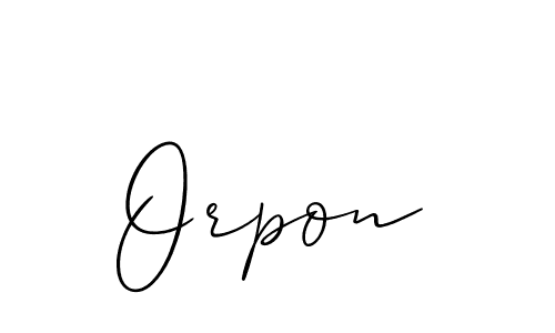 Allison_Script is a professional signature style that is perfect for those who want to add a touch of class to their signature. It is also a great choice for those who want to make their signature more unique. Get Orpon name to fancy signature for free. Orpon signature style 2 images and pictures png