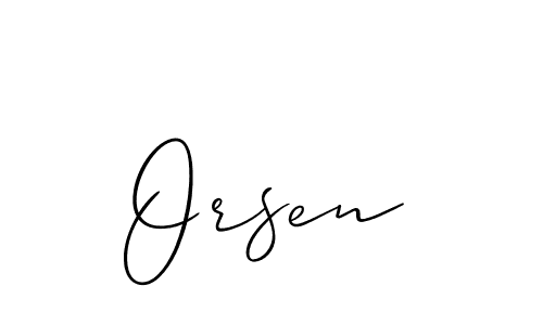 Make a short Orsen signature style. Manage your documents anywhere anytime using Allison_Script. Create and add eSignatures, submit forms, share and send files easily. Orsen signature style 2 images and pictures png