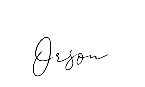 How to make Orson signature? Allison_Script is a professional autograph style. Create handwritten signature for Orson name. Orson signature style 2 images and pictures png