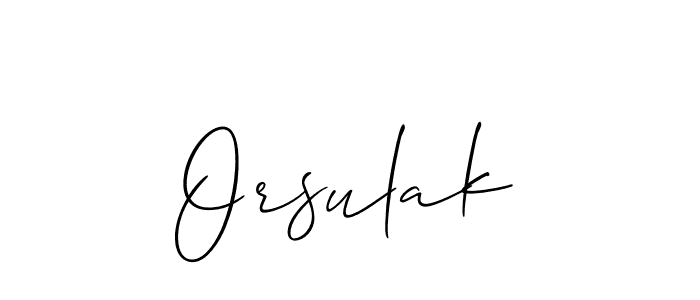 How to make Orsulak name signature. Use Allison_Script style for creating short signs online. This is the latest handwritten sign. Orsulak signature style 2 images and pictures png
