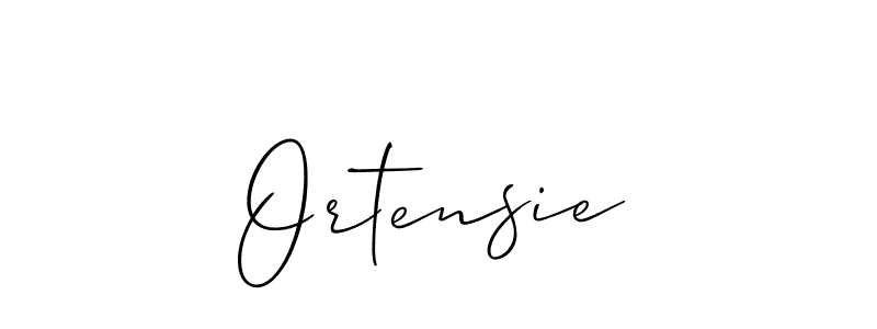 Make a short Ortensie signature style. Manage your documents anywhere anytime using Allison_Script. Create and add eSignatures, submit forms, share and send files easily. Ortensie signature style 2 images and pictures png