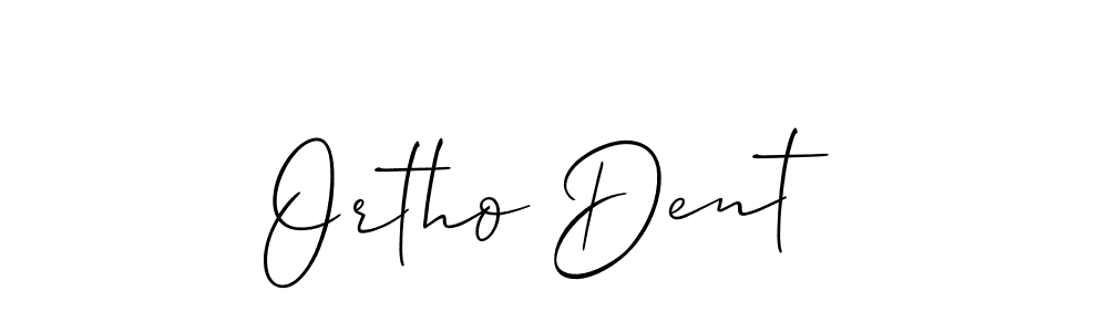 How to make Ortho Dent name signature. Use Allison_Script style for creating short signs online. This is the latest handwritten sign. Ortho Dent signature style 2 images and pictures png