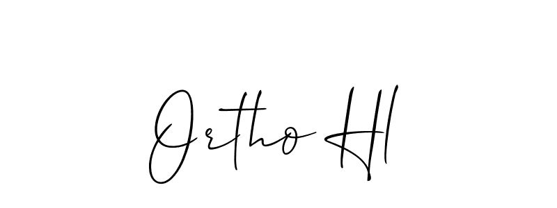 How to make Ortho Hl name signature. Use Allison_Script style for creating short signs online. This is the latest handwritten sign. Ortho Hl signature style 2 images and pictures png