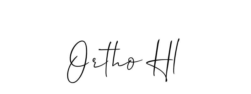 How to make Ortho Hl signature? Allison_Script is a professional autograph style. Create handwritten signature for Ortho Hl name. Ortho Hl signature style 2 images and pictures png