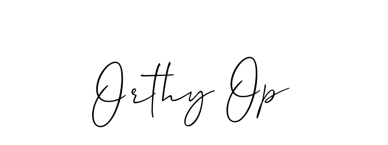 How to make Orthy Op signature? Allison_Script is a professional autograph style. Create handwritten signature for Orthy Op name. Orthy Op signature style 2 images and pictures png