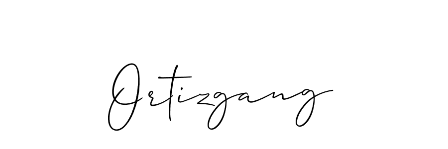 Make a beautiful signature design for name Ortizgang. With this signature (Allison_Script) style, you can create a handwritten signature for free. Ortizgang signature style 2 images and pictures png