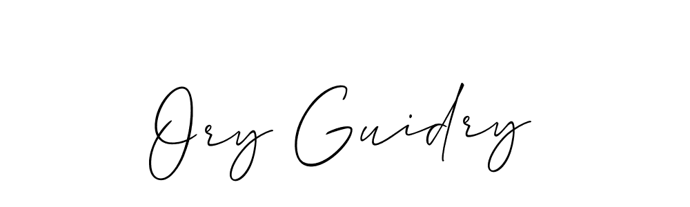 Ory Guidry stylish signature style. Best Handwritten Sign (Allison_Script) for my name. Handwritten Signature Collection Ideas for my name Ory Guidry. Ory Guidry signature style 2 images and pictures png