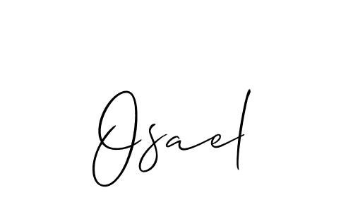 Make a beautiful signature design for name Osael. With this signature (Allison_Script) style, you can create a handwritten signature for free. Osael signature style 2 images and pictures png