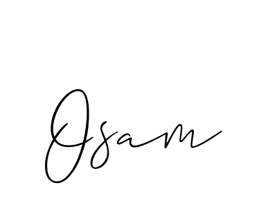 Use a signature maker to create a handwritten signature online. With this signature software, you can design (Allison_Script) your own signature for name Osam. Osam signature style 2 images and pictures png