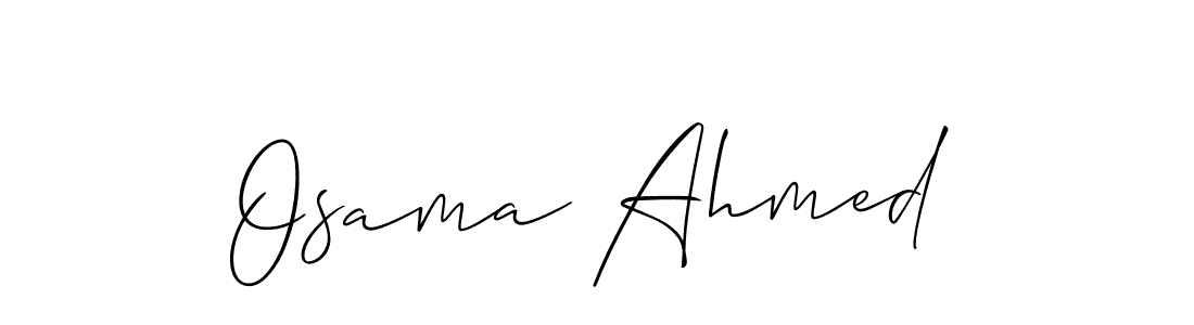 Osama Ahmed stylish signature style. Best Handwritten Sign (Allison_Script) for my name. Handwritten Signature Collection Ideas for my name Osama Ahmed. Osama Ahmed signature style 2 images and pictures png