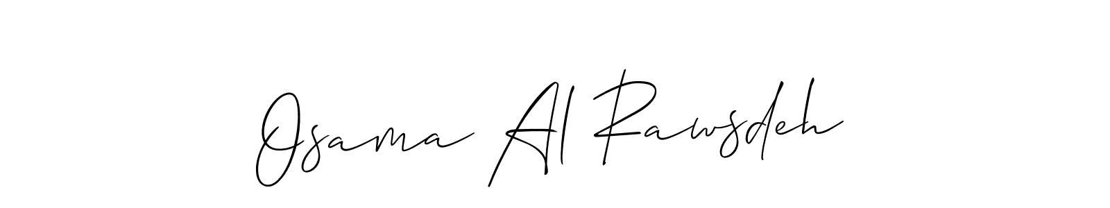 Design your own signature with our free online signature maker. With this signature software, you can create a handwritten (Allison_Script) signature for name Osama Al Rawsdeh. Osama Al Rawsdeh signature style 2 images and pictures png