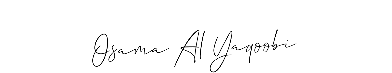 How to make Osama Al Yaqoobi signature? Allison_Script is a professional autograph style. Create handwritten signature for Osama Al Yaqoobi name. Osama Al Yaqoobi signature style 2 images and pictures png