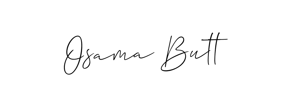 if you are searching for the best signature style for your name Osama Butt. so please give up your signature search. here we have designed multiple signature styles  using Allison_Script. Osama Butt signature style 2 images and pictures png