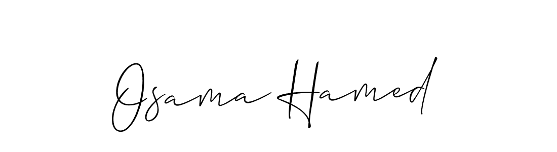 Design your own signature with our free online signature maker. With this signature software, you can create a handwritten (Allison_Script) signature for name Osama Hamed. Osama Hamed signature style 2 images and pictures png