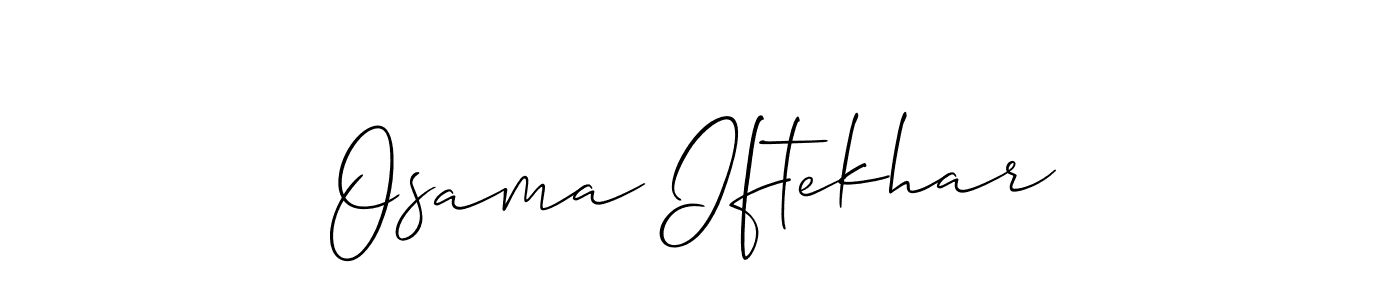 Once you've used our free online signature maker to create your best signature Allison_Script style, it's time to enjoy all of the benefits that Osama Iftekhar name signing documents. Osama Iftekhar signature style 2 images and pictures png