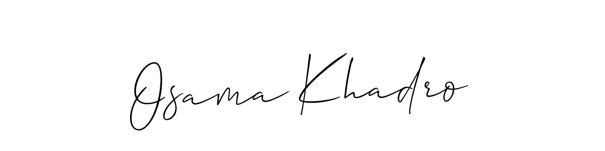 Make a beautiful signature design for name Osama Khadro. Use this online signature maker to create a handwritten signature for free. Osama Khadro signature style 2 images and pictures png