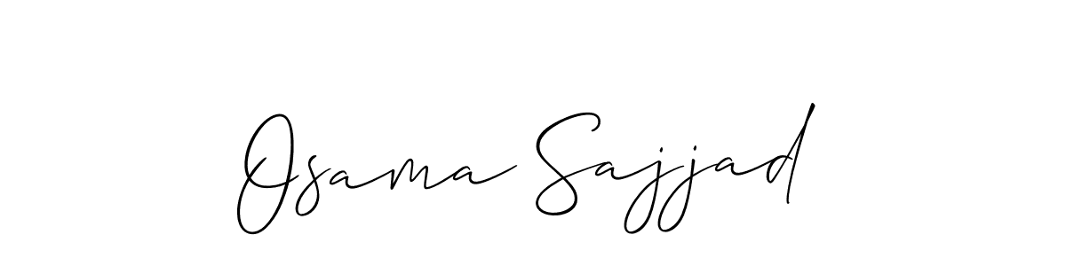 Make a short Osama Sajjad signature style. Manage your documents anywhere anytime using Allison_Script. Create and add eSignatures, submit forms, share and send files easily. Osama Sajjad signature style 2 images and pictures png