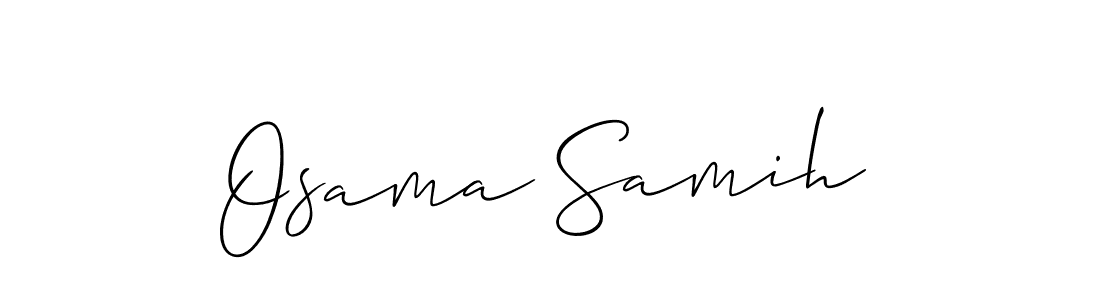 Make a beautiful signature design for name Osama Samih. With this signature (Allison_Script) style, you can create a handwritten signature for free. Osama Samih signature style 2 images and pictures png