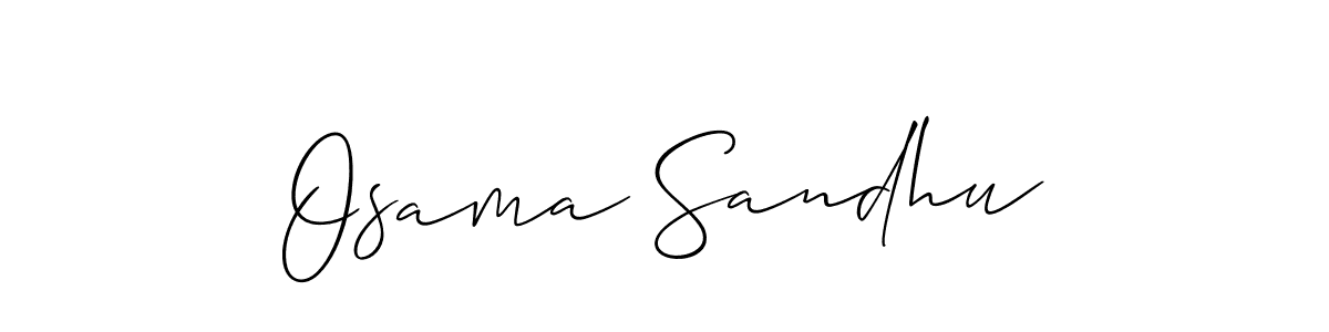 Allison_Script is a professional signature style that is perfect for those who want to add a touch of class to their signature. It is also a great choice for those who want to make their signature more unique. Get Osama Sandhu name to fancy signature for free. Osama Sandhu signature style 2 images and pictures png