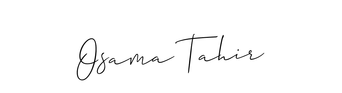 Also we have Osama Tahir name is the best signature style. Create professional handwritten signature collection using Allison_Script autograph style. Osama Tahir signature style 2 images and pictures png