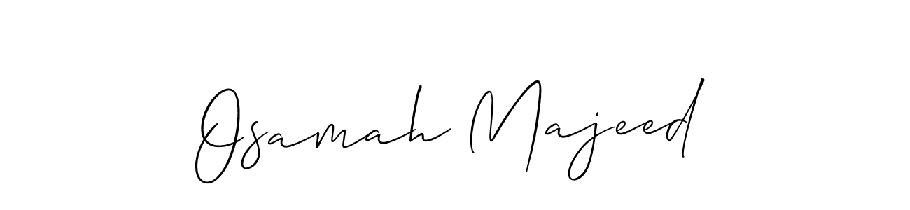 The best way (Allison_Script) to make a short signature is to pick only two or three words in your name. The name Osamah Majeed include a total of six letters. For converting this name. Osamah Majeed signature style 2 images and pictures png