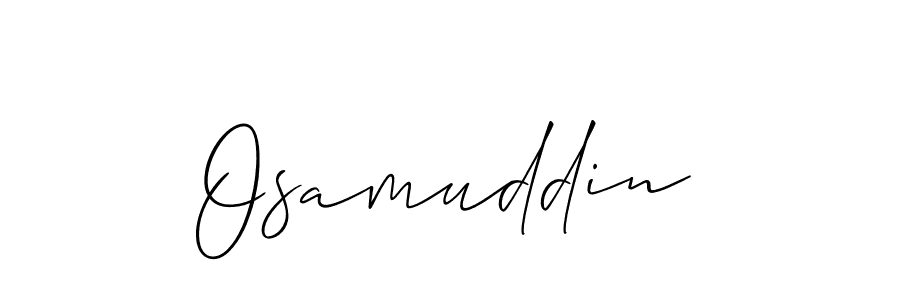 How to make Osamuddin signature? Allison_Script is a professional autograph style. Create handwritten signature for Osamuddin name. Osamuddin signature style 2 images and pictures png