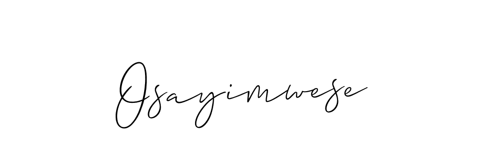 You should practise on your own different ways (Allison_Script) to write your name (Osayimwese) in signature. don't let someone else do it for you. Osayimwese signature style 2 images and pictures png