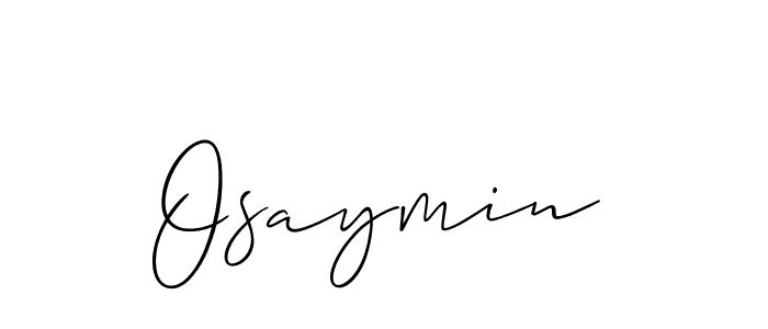 Design your own signature with our free online signature maker. With this signature software, you can create a handwritten (Allison_Script) signature for name Osaymin. Osaymin signature style 2 images and pictures png