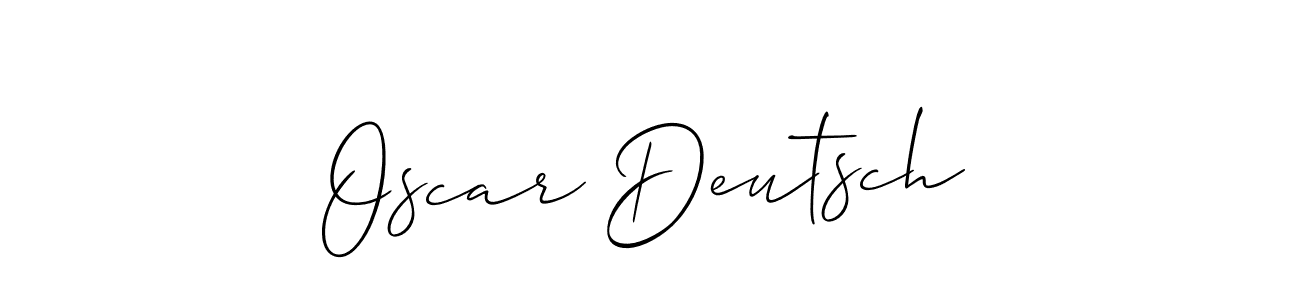 Best and Professional Signature Style for Oscar Deutsch. Allison_Script Best Signature Style Collection. Oscar Deutsch signature style 2 images and pictures png