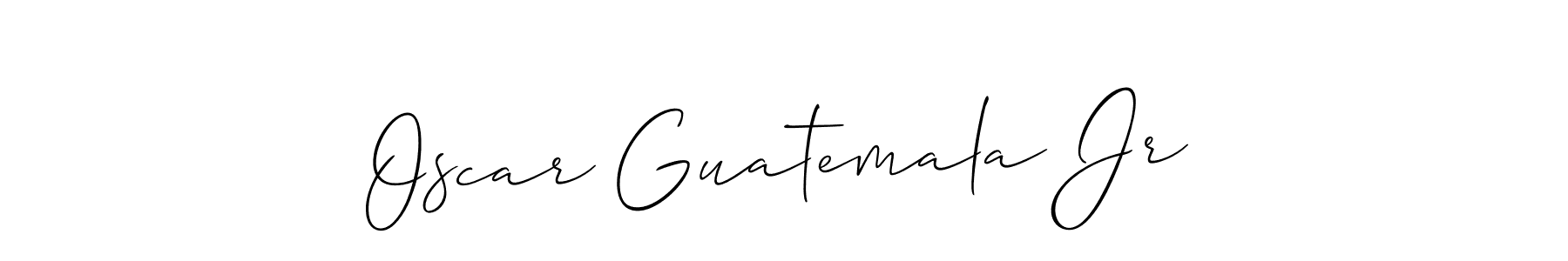 How to make Oscar Guatemala Jr signature? Allison_Script is a professional autograph style. Create handwritten signature for Oscar Guatemala Jr name. Oscar Guatemala Jr signature style 2 images and pictures png