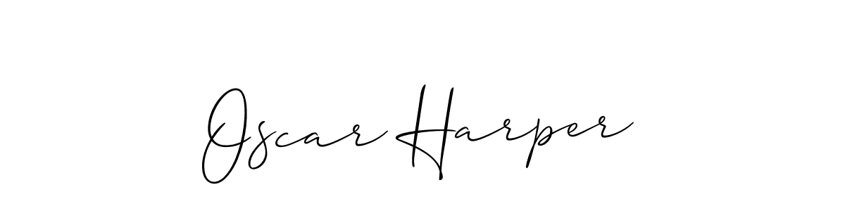 Make a beautiful signature design for name Oscar Harper. With this signature (Allison_Script) style, you can create a handwritten signature for free. Oscar Harper signature style 2 images and pictures png