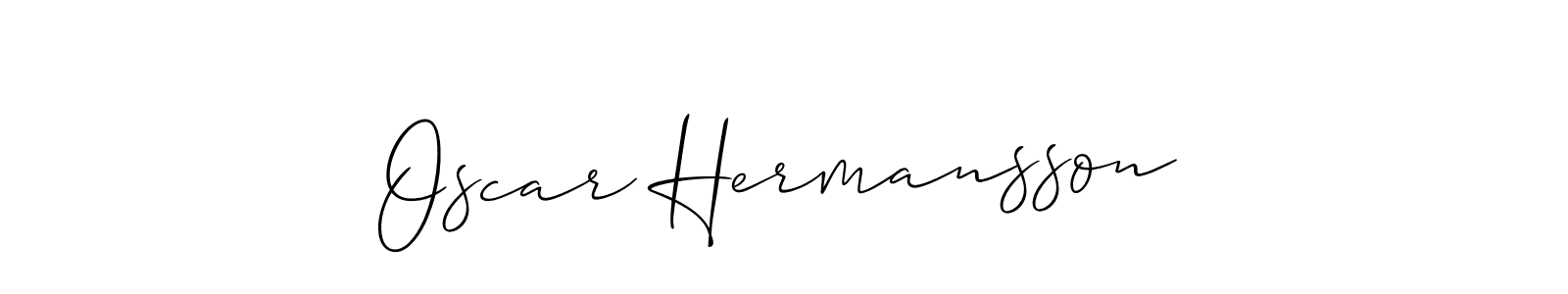 How to make Oscar Hermansson name signature. Use Allison_Script style for creating short signs online. This is the latest handwritten sign. Oscar Hermansson signature style 2 images and pictures png