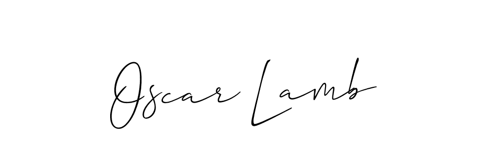 Create a beautiful signature design for name Oscar Lamb. With this signature (Allison_Script) fonts, you can make a handwritten signature for free. Oscar Lamb signature style 2 images and pictures png