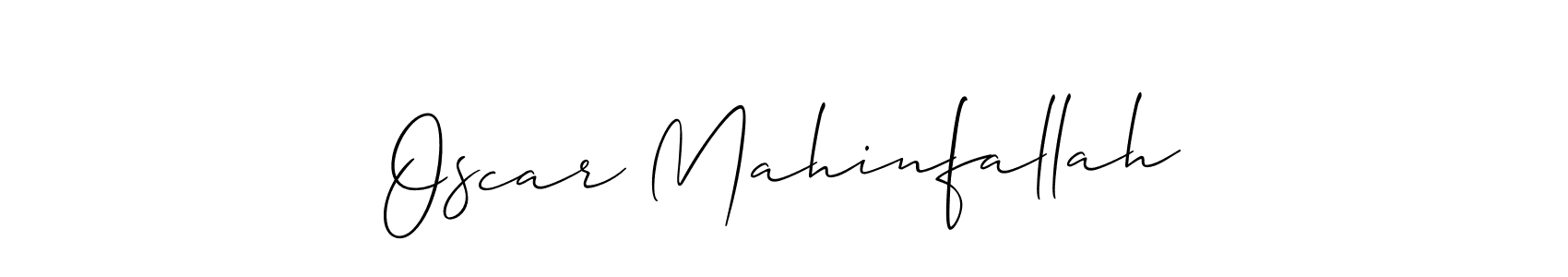 Oscar Mahinfallah stylish signature style. Best Handwritten Sign (Allison_Script) for my name. Handwritten Signature Collection Ideas for my name Oscar Mahinfallah. Oscar Mahinfallah signature style 2 images and pictures png